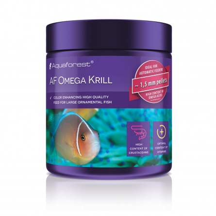 AQUAFOREST - AF Omega Krill - 120g - Granulirana hrana veličina M za mesoždere