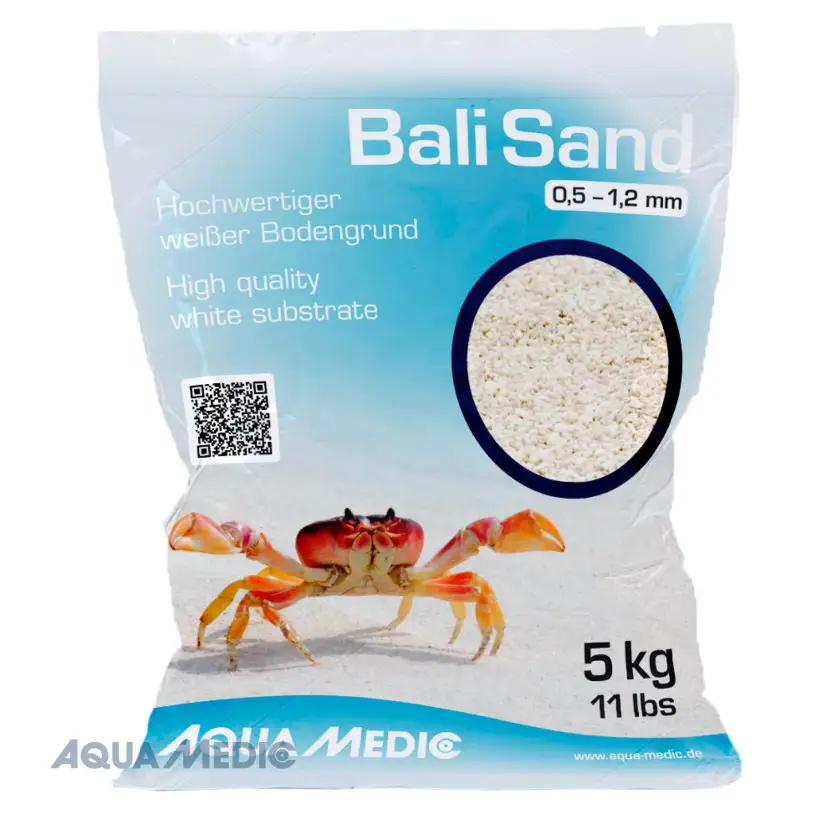 AQUA-MEDIC - Areia Bali - 2 - 3 mm - 5 kg - Areia calcária branca