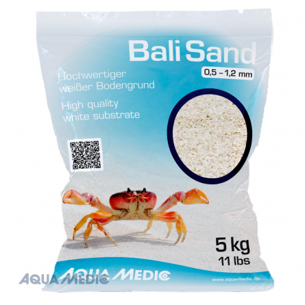 AQUA-MEDIC - Arena de Bali - 2 - 3 mm - 5 kg - Arena caliza blanca