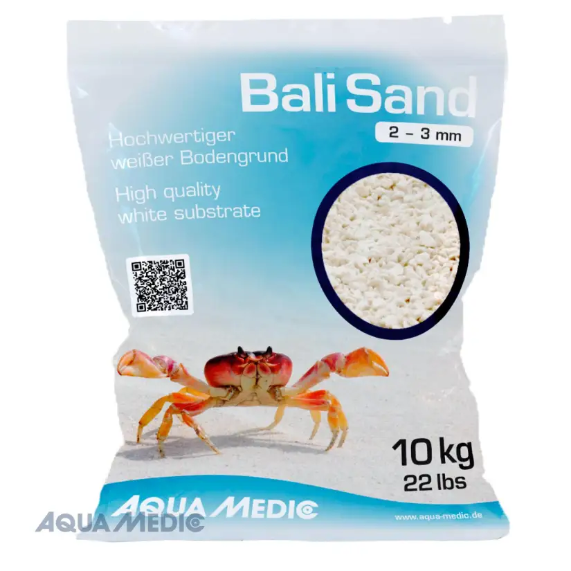 AQUA-MEDIC - Areia Bali - 2 - 3 mm - 5 kg - Areia calcária branca