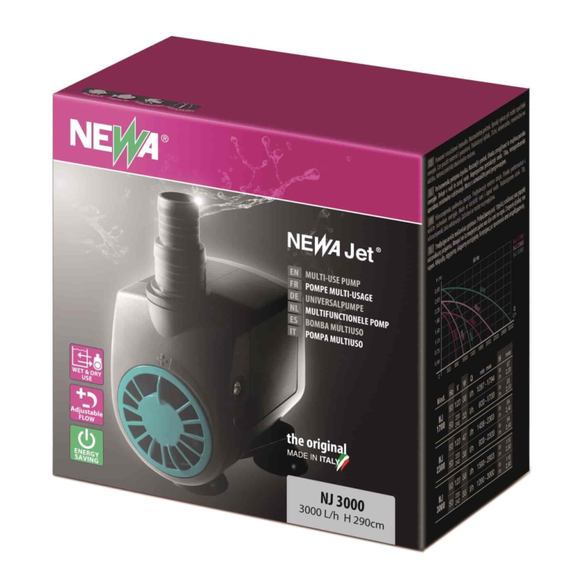 SISTEMAS DE ACUARIO - Newa NewJet NJ 3000 - Bomba universal con caudal regulable de 1200 a 3000 L/h