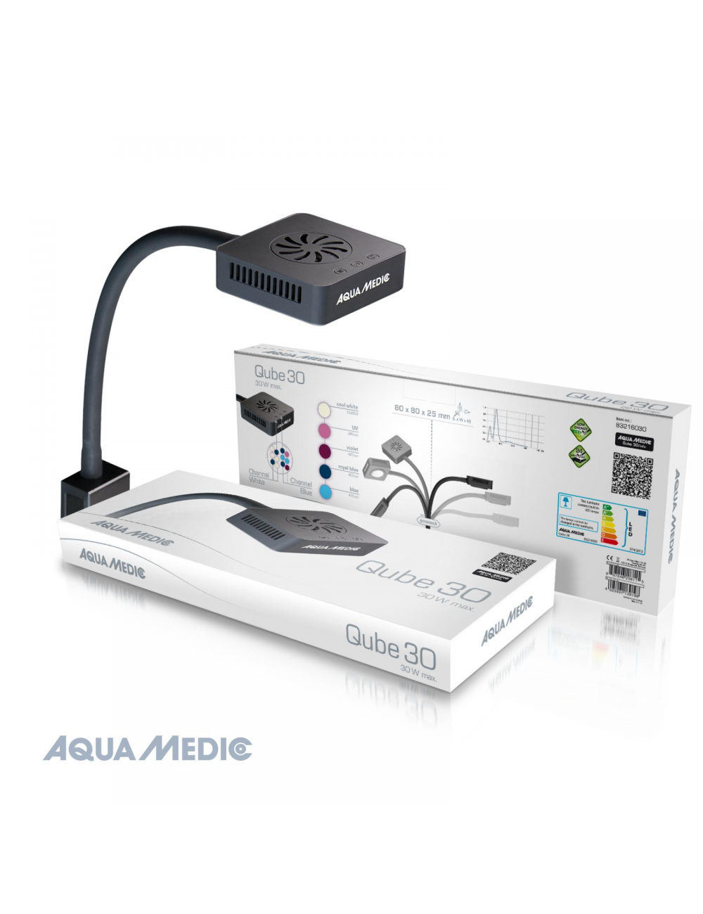 AQUA-MEDIC - Qube 30 - LED reflektor za akvarije s morskom vodom