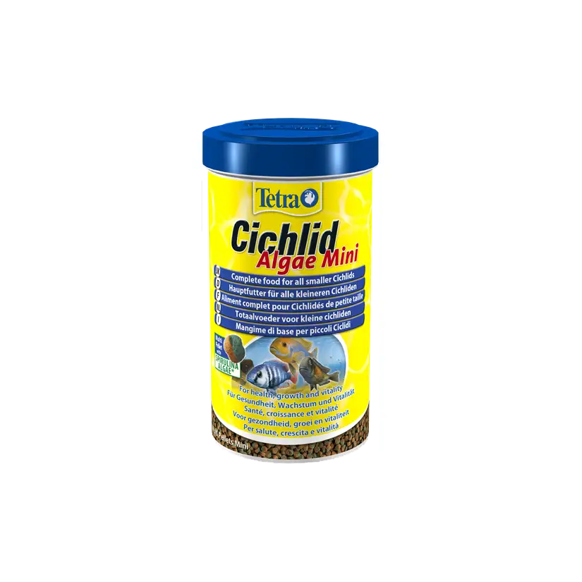 TETRA -Cichlid Algae Mini - 500ml - Granulat für kleine Buntbarsche