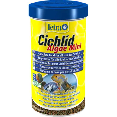 TETRA -Cichlid Algae Mini - 500ml - Granulat für kleine Buntbarsche