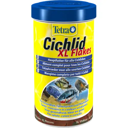 TETRA - Cichlid XL Flakes - 500ml - Alimento completo para todos los cíclidos