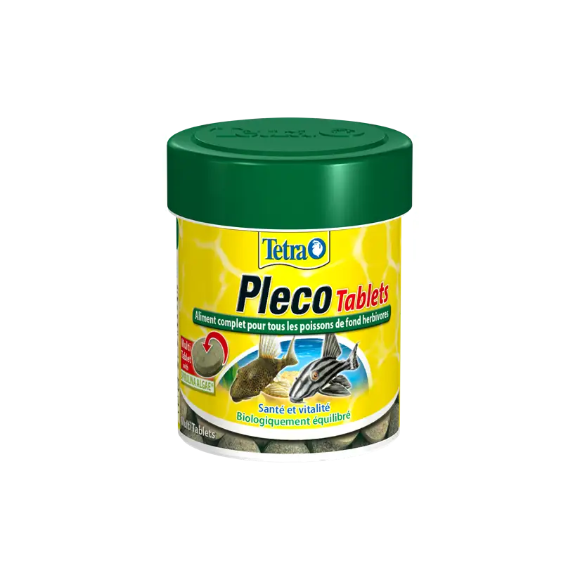 TETRA - Pleco Tabletas - 120 tabletas - Alimento completo para peces de fondo