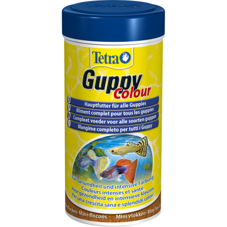 TETRA - Guppy Color - 250 ml - Angereichertes Alleinfutter für Guppys