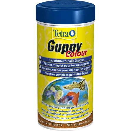 TETRA - Guppy Color - 250ml - Alimento completo arricchito per Guppy