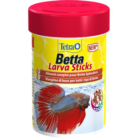 TETRA - Betta LarvaSticks - 85ml - Mangime arricchito per combattere i pesci.