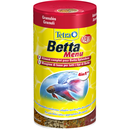 TETRA - Menú Betta - 100ml - Alimento variado para peces de pelea.