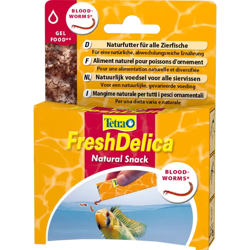 TETRA - FreshDelica Bloodworms - 48g - Golosinas de gel nutritivo