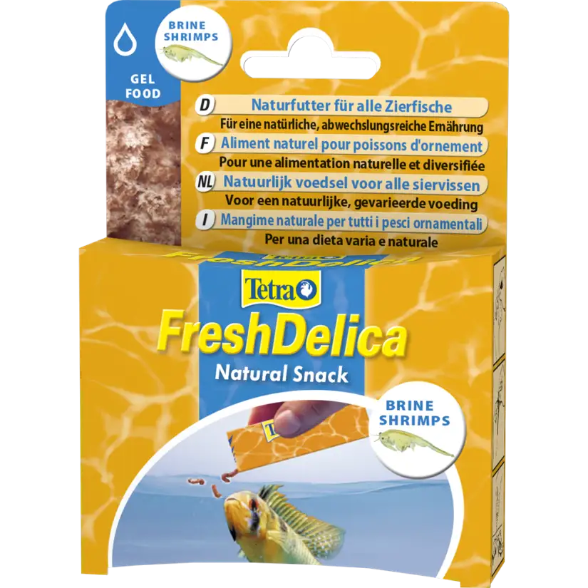 TETRA - Camarões de salmoura FreshDelica - 48g - Guloseimas nutritivas em gel