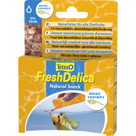 TETRA - Camarões de salmoura FreshDelica - 48g - Guloseimas nutritivas em gel