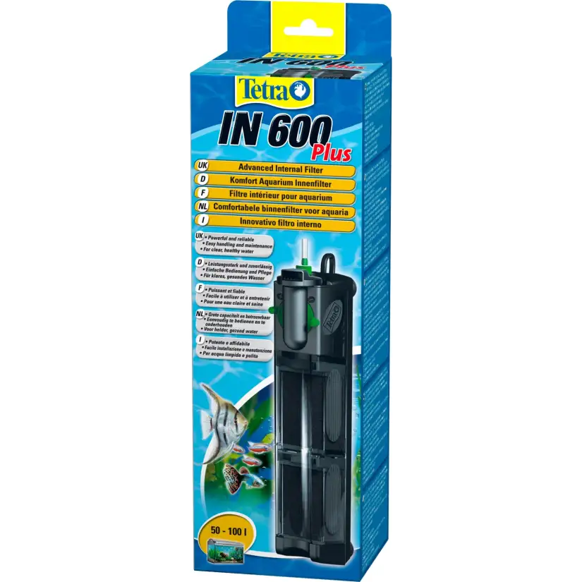 TETRA - IN 600 Plus - Binnenfilter voor aquaria tot 100 liter