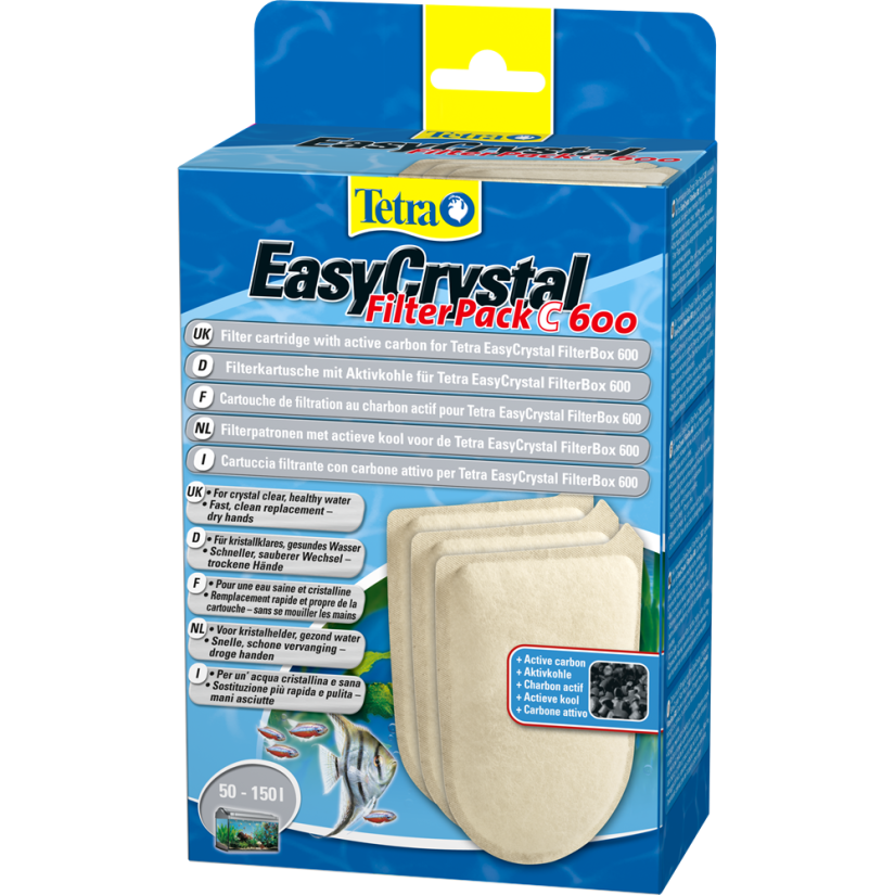 TETRA - EasyCrystal Filter Pack C600 com carbono - Cartucho filtrante