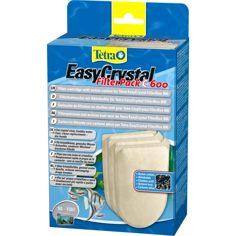 TETRA - EasyCrystal Filter Pack C600 com carbono - Cartucho filtrante