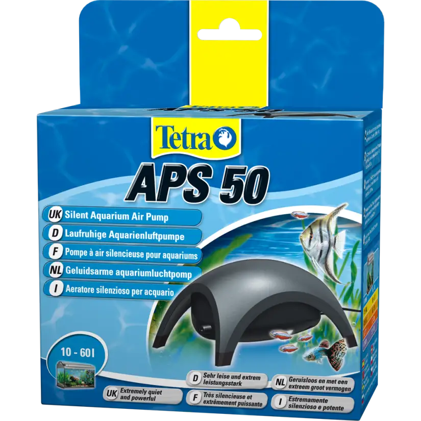 TETRA - APS 50 nero - Pompa ad aria per acquari 50 l/h