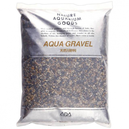 ADA – Aqua-Kies – 8 kg – natürlicher Kies für Aquarien, 2–5 mm