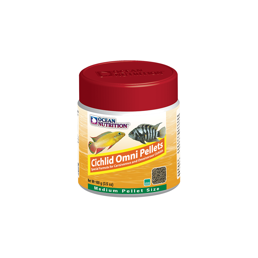 OCEAN NUTRITIONS - Cichlid Omni Pellets Medium - 100g- Cibo per ciclidi onnivori