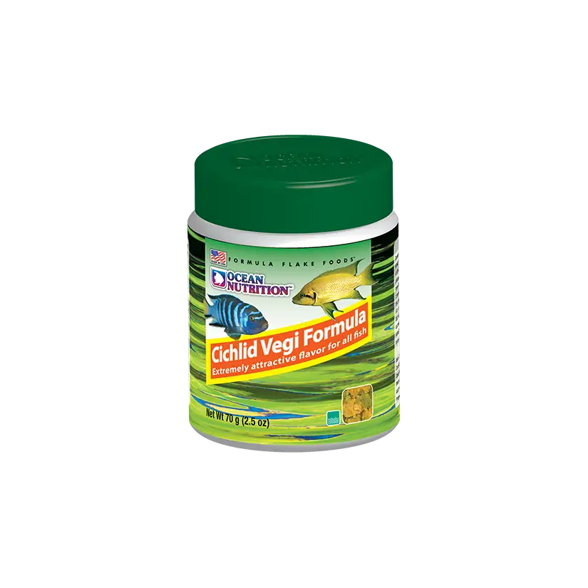 OCEAN NUTRITIONS - Cichlid Vegi Flakes - 70g - Alimento para ciclídeos vegetarianos