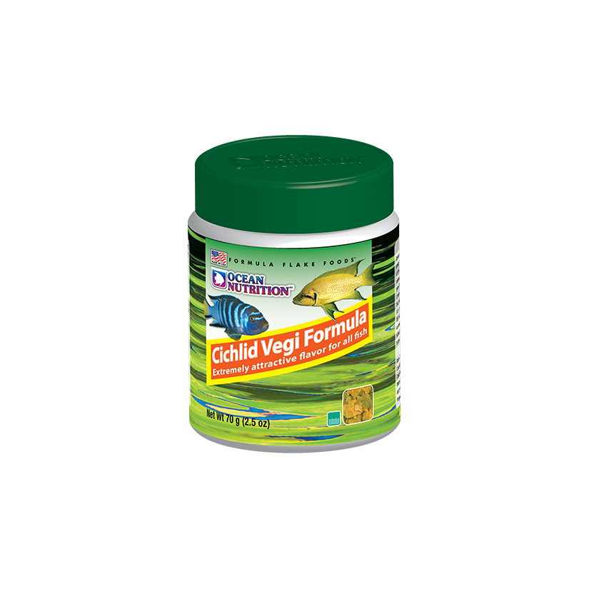 OCEAN NUTRITIONS - Cichlid Vegi Flakes - 70g - Futter für vegetarische Buntbarsche