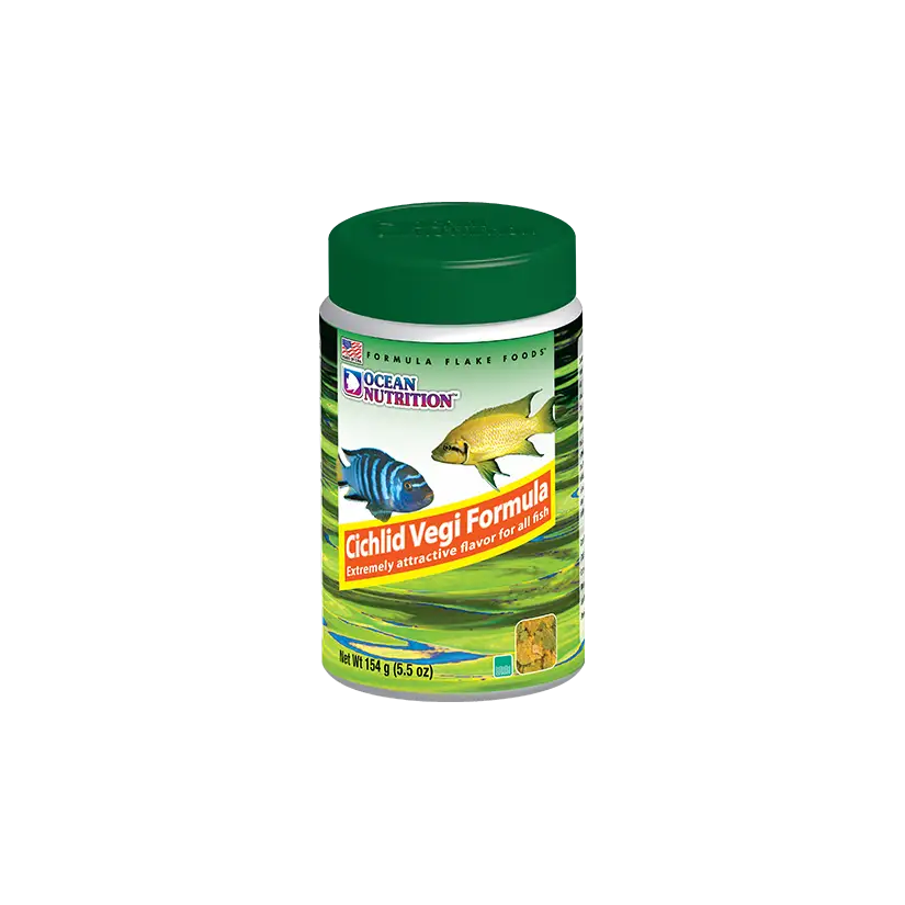 OCEAN NUTRITIONS - Cichlid Vegi Flakes - 156g - Alimento para cíclidos vegetarianos