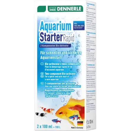 DENNERLE - Aquarium Starter Rapid - 2x100ml - Activador biológico