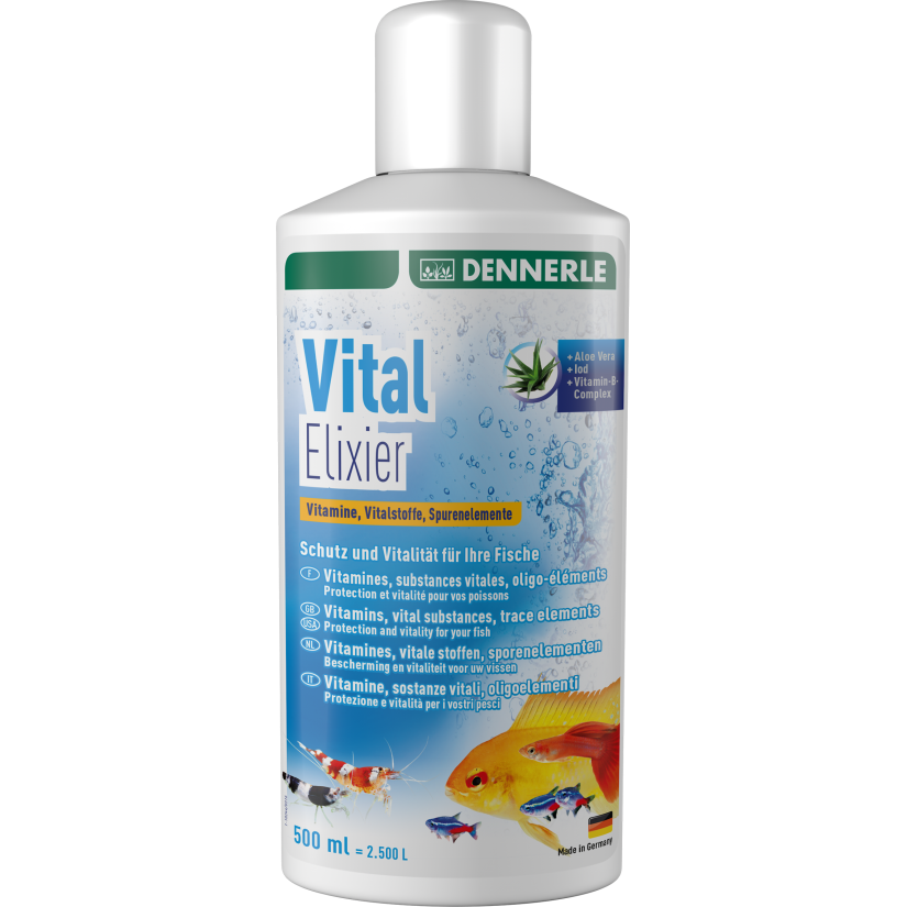 DENNERLE - Vital Elixir - 500ml - Oligo-éléments pour aquarium d'eau douce