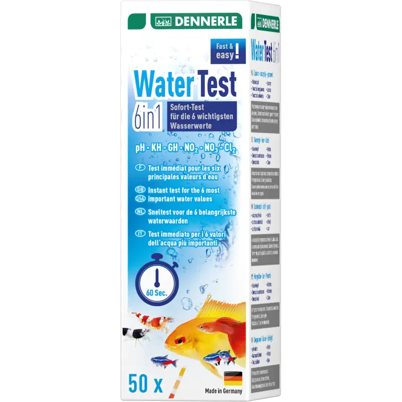 DENNERLE - WaterTest 6in1 - Probador de tiras