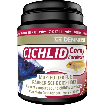 DENNERLE - Cichlid Carny - 200ml - Alleinfuttermittel für fleischfressende Buntbarsche