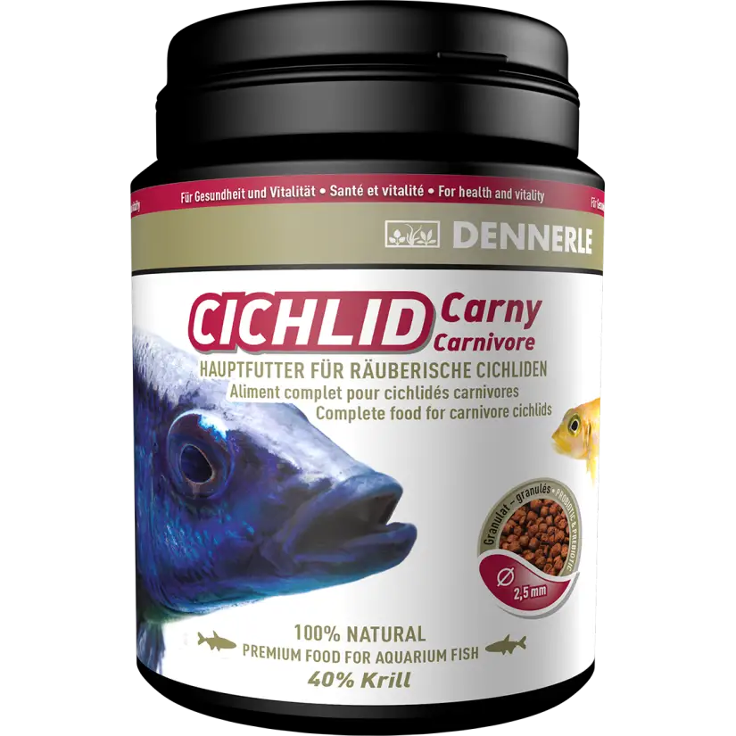 DENNERLE - Cichlid Carny - 1000ml - Alimento completo para ciclídeos carnívoros