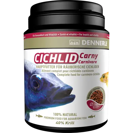 DENNERLE - Cichlid Carny - 1000ml - Alimento completo para ciclídeos carnívoros