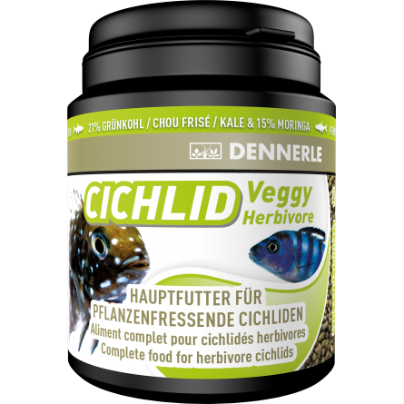 DENNERLE - Cichlid Veggy - 200ml - Alleinfuttermittel für fleischfressende Buntbarsche