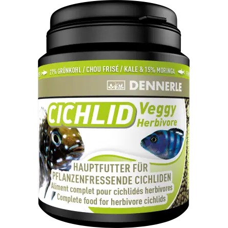 DENNERLE - Cichlid Veggy - 200ml - Alleinfuttermittel für fleischfressende Buntbarsche