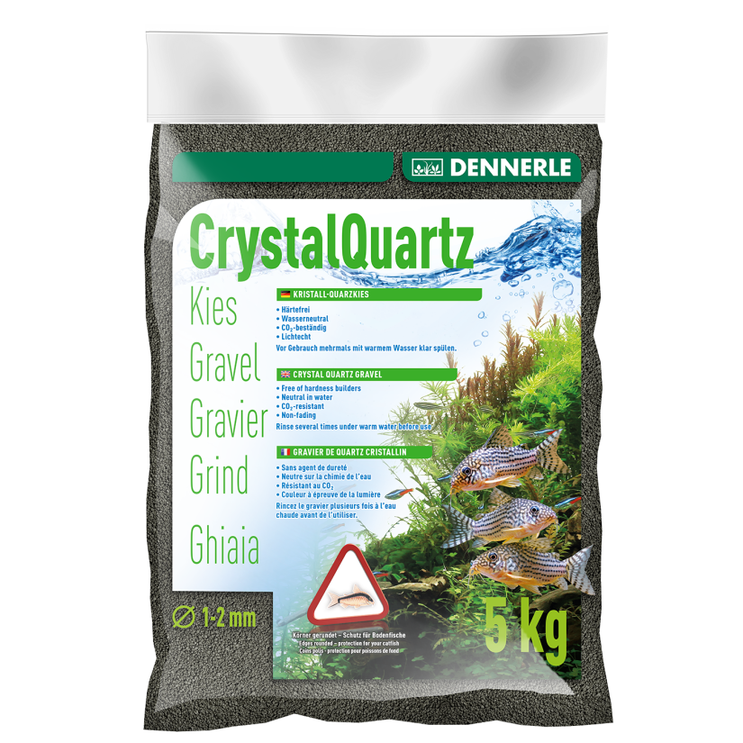 DENNERLE - Crytal Quartz - 5 kg - Diamantno črni gramoz (1 do 2 mm)