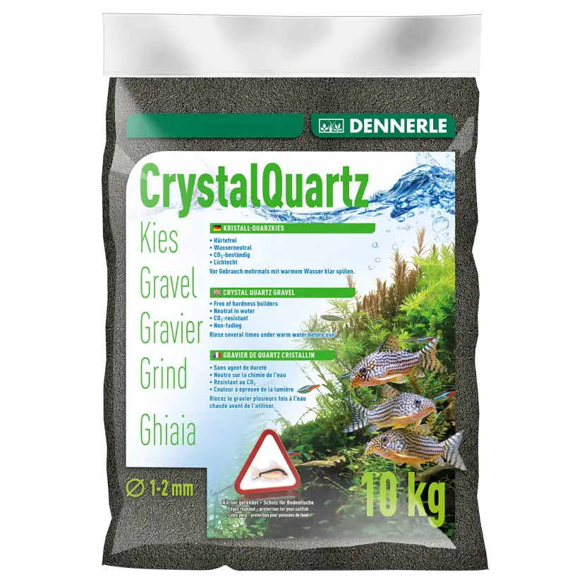 DENNERLE - Crytal Quartz - 10 kg - Dijamantni crni šljunak (1 do 2 mm)