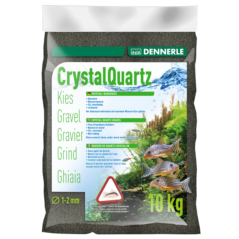 DENNERLE - Kristalkwarts - 10 kg - Diamantzwart grind (1 tot 2 mm)