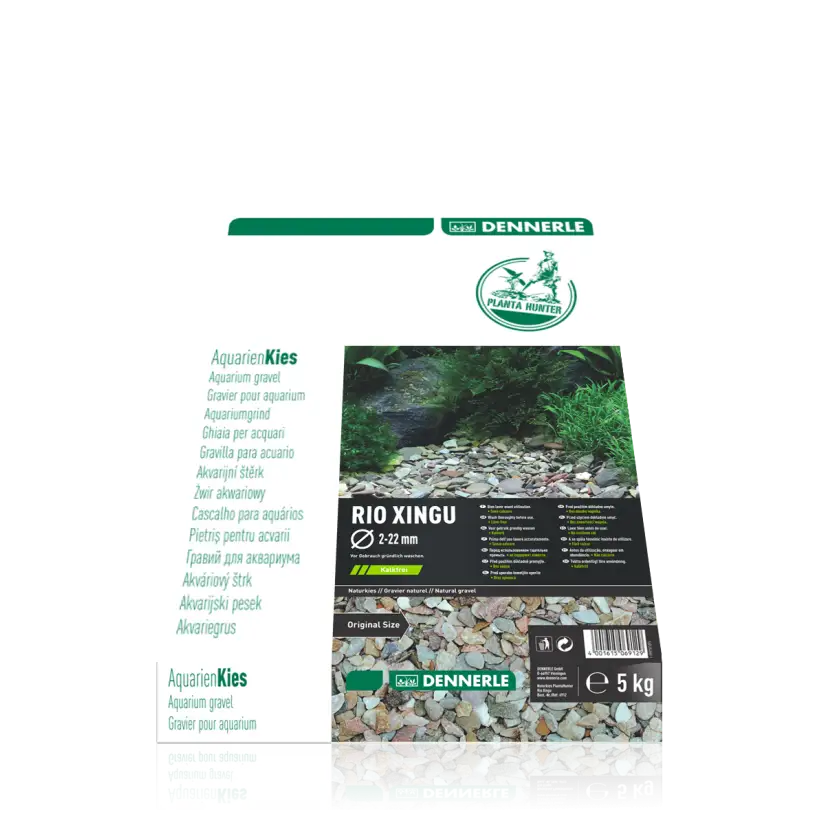 DENNERLE - Plantahunter Kies Rio Xingu - 5kg (2- 22mm) - White river pebbles