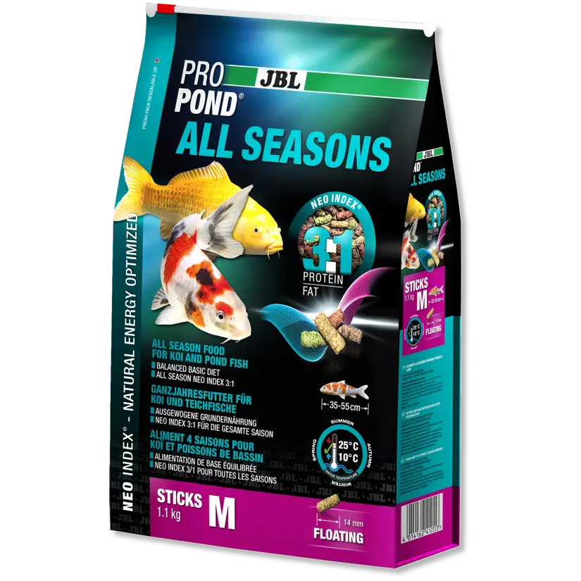 JBL - ProPond All Seasons M - 6l - Alimento para todas as estações para koi de tamanho médio