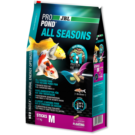 JBL - ProPond All Seasons M - 6l - Alimento para todas as estações para koi de tamanho médio