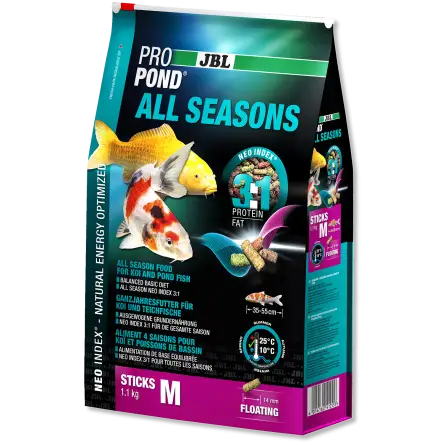 JBL - ProPond All Seasons M - 6l - Alimento para todas as estações para koi de tamanho médio