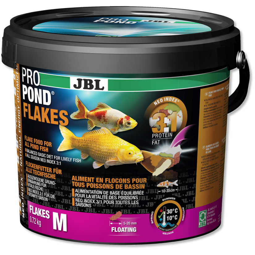 JBL - ProPond Flakes - 5,5l - Alimento em flocos para todos os peixes de lago