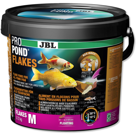 JBL - ProPond Flakes - 5.5l - Aliment en flocons pour tous poissons de bassin