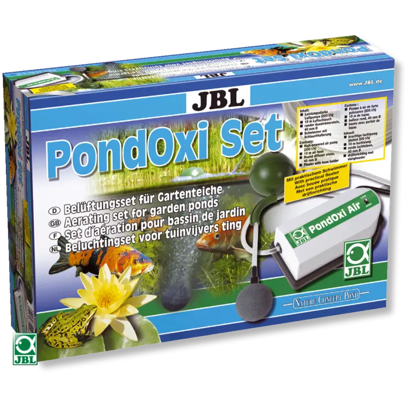 JBL - Conjunto JBL PondOxi - 200 l/h - Kit de aeração para lago de jardim