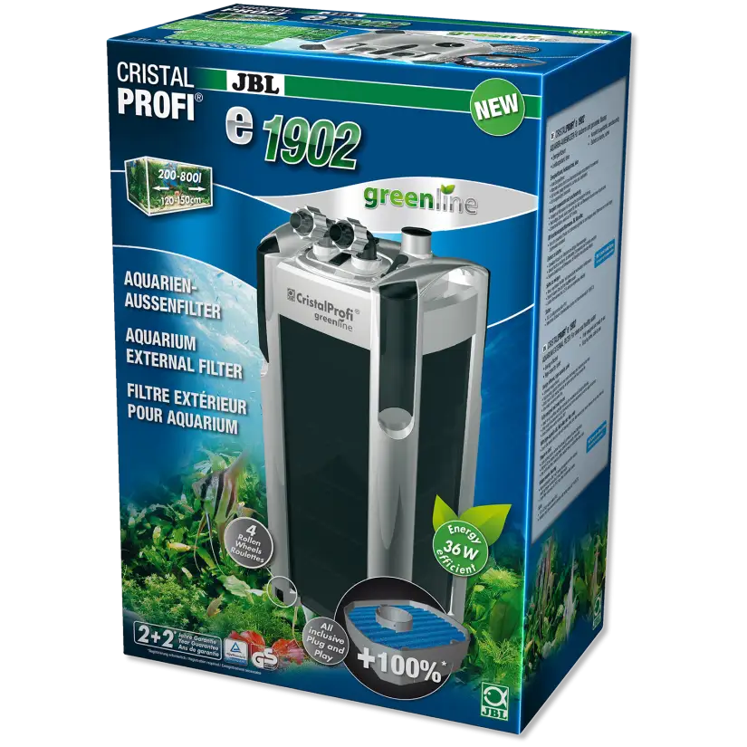 JBL - CristalProfi e1902 greenline filter - External filter for aquariums from 200 to 800 liters