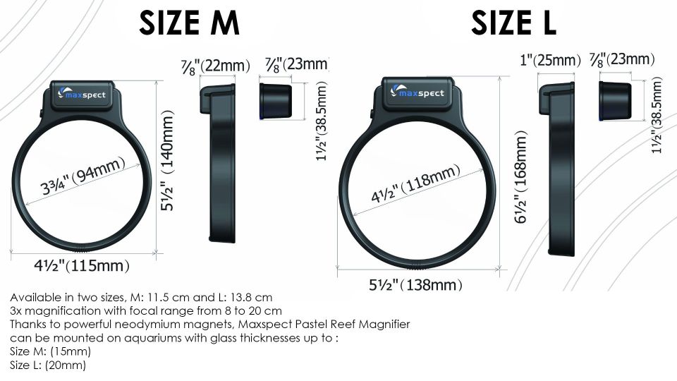 Lente de ampliação Maxspect Pastel Reef L