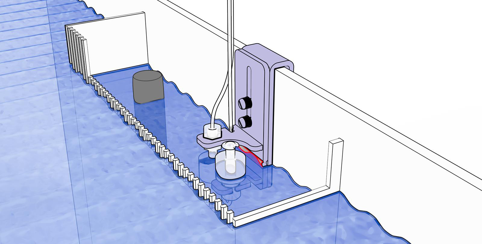 AQUA MEDIC - DrainTuna - Electronic regulation of the water level in the downspout